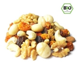 Luxus Bio Studentenfutter / Professorenfutter 1kg ohne Zucker mit hochwertigen Nüssen und Beeren, ohne billige Rosinen, ohne Erdnüsse und ohne Haselnüsse, nicht geröstet und nicht gesalzen, vegan, naturbelassen - 1