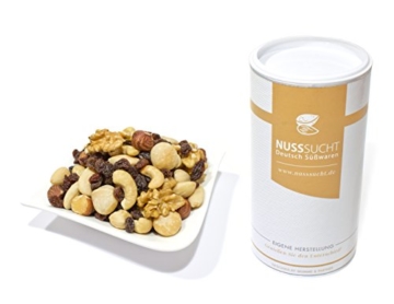 Nussmischung Studentenfutter, geröstet | 250g oder 500g | aus Mandeln, Macadamia, Haselnüsse, Walnüssen und Rosinen | ohne Zusatz- und Konservierungsstoffe - 3