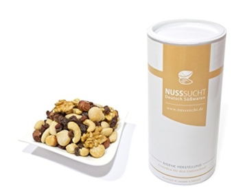 Nussmischung Studentenfutter, geröstet | 250g oder 500g | aus Mandeln, Macadamia, Haselnüsse, Walnüssen und Rosinen | ohne Zusatz- und Konservierungsstoffe - 4